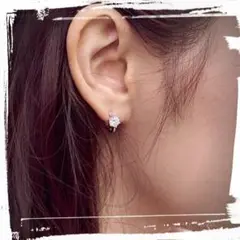 307☆大人気商品☆春色 イニシャル☆ジルコニア 可愛いピアス ゴールド