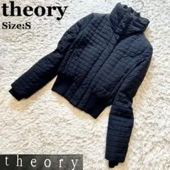 美品 theory セオリー ダウンジャケット 黒 S フェザー ダウン 秋冬