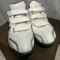 asics トレーニングシューズ ホワイト/ネイビー24.5cm 野球