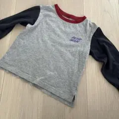 ★美品★petit main 長袖Tシャツ　グレー【サイズ90ｃｍ】