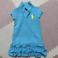 POLO RALPH LAUREN 水色 フリルワンピース
