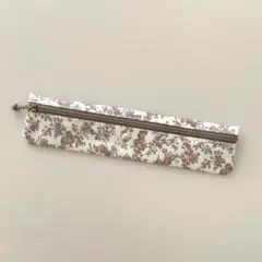 リバティ ラミネート フロントファスナーペンケース〈ムーンモス〉クラシカルラテ