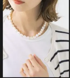 ヘアアクセサリー 淡水バロックパールネックレス