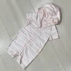 babyGap gapフード付きロンパース 70サイズ ピンクボーダー 女の子
