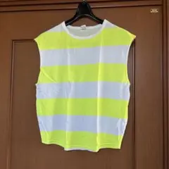 ストライプ ノースリーブトップス