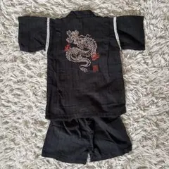 黒のドラゴン刺繍甚平(~95cm)
