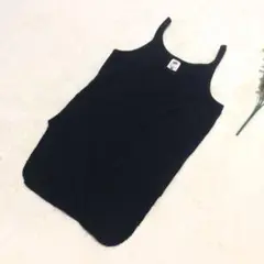 フルーツオブザルーム レディース ニットタンクトップ 黒 ブラック M