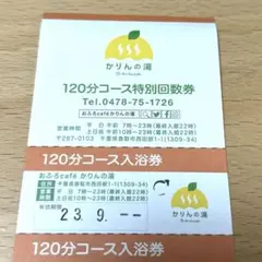 おふろcafe かりんの湯回数券11回分