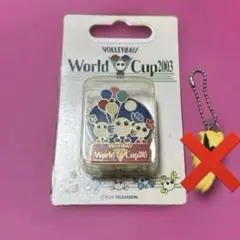 平成レトロ　バボちゃん　バレーボールワールドカップ2003 ピンバッジ
