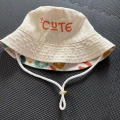 カラフルなバケットハット「CUTE」 サイズ48 ベビー　子供　帽子