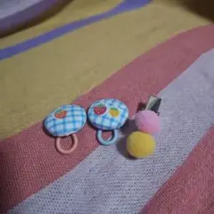 クルミボタン　ヘアクリップ　キッズ用