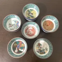 九谷焼 伊野正峰 組盃 時代絵 絵変わり 6個セット