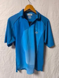 YONEX ポロシャツ 半袖 ドライ ブルー メンズ L