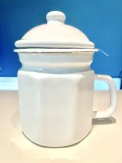 ニトリ人気　ホーロー オイルポット　ホワイト 美品