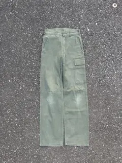 70〜90sベルギー軍　カーゴパンツ　ベイカーパンツ　ビンテージ　グリーン