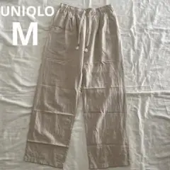 Mサイズ　UNIQLO リネンブレンドイージーパンツ　ベージュ