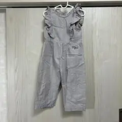 グレー フリル付きオーバーオール 100cm