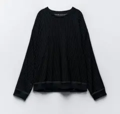 ZARA長袖ストライプトップス