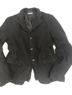 ブラックの縮絨ジャケット