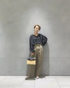 Demi-Luxe BEAMS　ボリュームスリーブ ドットプルオーバー
