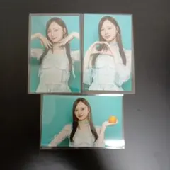 乃木坂46 梅澤美波 ネーブルオレンジ ミニ生写真 表題 3種コンプ