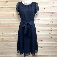 美品！アンフィニ INFINE お呼ばれ 結婚式 ドレス ワンピース 9号 M
