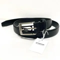 【新品】マッサーノ ブラック レザー ベルト 本革 調整可能 メンズ イタリア