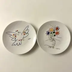 ピカソ　花束　鳩　絵皿　セット