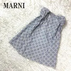 MARNI マルニ 総柄スカート ブルー 38 B7452