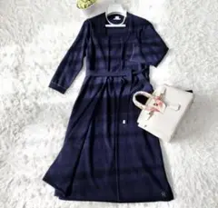美品 HERMES ウールbelted カーディガン風ワンピース