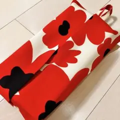 ボックスティッシュケース ☆北欧 ビッグフラワー レッド