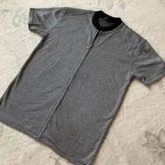 COMME CA DU MODE 千鳥格子柄 半袖カーディガン ブラック系 M
