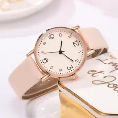 超人気♡レディース♡腕時計☆ピンクベージュ♡クォーツ♡アナログ♡シンプル♡