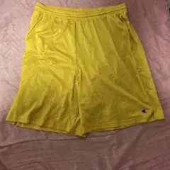 Champion イエローメッシュパンツ Lサイズ