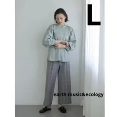 earth music&ecology ワイドパンツ グレンチェック L