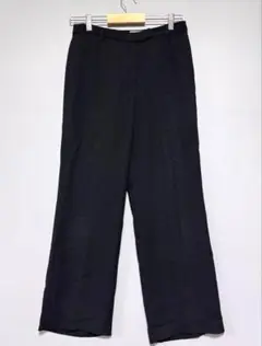 23区/美品/ブラック ワイドレッグ スラックス/オフィス/事務服 夏もok