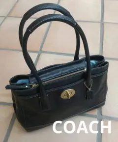 COACH 本革バッグ 黒色