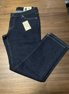 新品　無印オーガニックコットンストレッチデニムボーイフィットアンクル丈　26