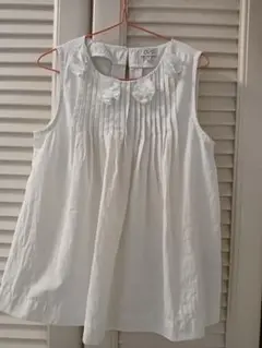 OVS ホワイト ノースリーブ チュニック　ブラウス 9-10歳