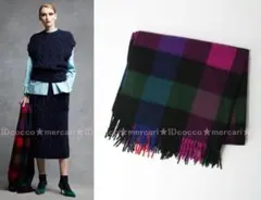 Joshua Ellisドゥロワー別注 ブロックチェックストール 20AW