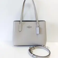 COACH 2way☆ショルダーバッグ トート ハンド バッグ☆ベージュ グレー