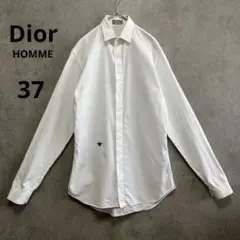 訳あり ディオールオム Dior Homm 白 ホワイト 長袖 比翼 シャツ
