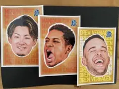 ファイターズ超夏祭りステッカー 万波/水野/バーヘイゲン3枚セット