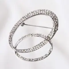 ★在庫処分超特価ラスト１点★《お買い得》ダブルリングブローチ１個