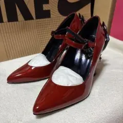 ⌘*⌘様 hazama 刺き乱れるヒールパンプス　ハザマ hazama ハザマ 20AW 刺き乱れるヒールパンプス