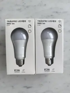 【新品】IKEA スマート LED 電球 トロードフリ E26 980lm 2個