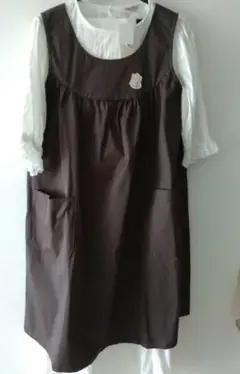 新品 ハンドメイド エプロンワンピース