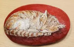 ストーンペイントアート・猫