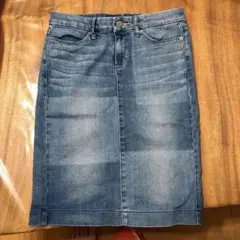 極美品☆UNIQLOユニクロ レア物パッチワーク風デニムスカート