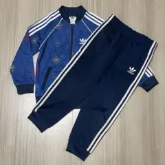 adidas ジャージセット セットアップ ネイビー 100cm キッズ